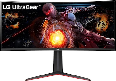 LG 34GP63A-B 34" Curved UltraGear VA Panel QHD (3440 x 1440) Display HDR 10 1ms MBR (5ms GtG) 160Hz Refresh Rate &amp; AMD FreeSync PremiumMonitor With Tilt/Height Adjustable Stand - Black