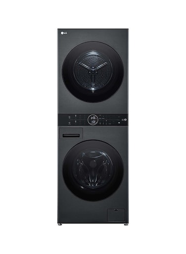 LG Single Unit Front Load Wash Tower And 10Kg Dryer 13kg WK1310BST Platinum/Black/Silver (Installation Not Included)