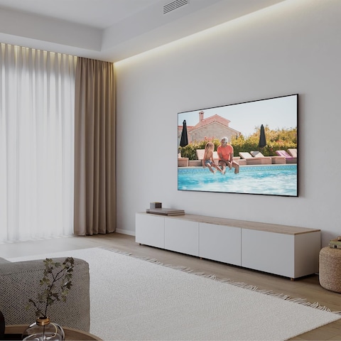 Samsung Smart TV, Crystal UHD, DU8000, 55 Inch, 2024, Dynamic Crystal Color, 4K Upscaling, Samsung Tizen OS, AirSlim Design, Titan Gray, UA55DU8000UXSA