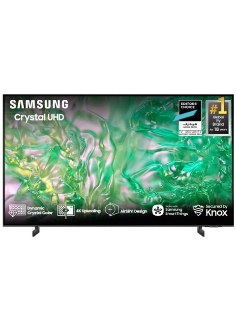Samsung Smart TV, Crystal UHD, DU8000, 55 Inch, 2024, Dynamic Crystal Color, 4K Upscaling, Samsung Tizen OS, AirSlim Design, Titan Gray, UA55DU8000UXSA