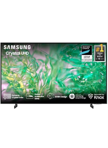 تلفزيون سامسونج  85 بوصة  Crystal UHD DU8000 Smart TV بدقة 4K ويعمل بنظام التشغيل Tizen (إنتاج عام 2024) - UA85DU8000UXSA