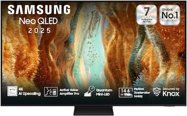 Samsung 75 Inch Neo QLED TV, QN70F, 4K, Mini LED, NQ4 AI Gen2 Processor, 4K AI Upscaling, 144Hz, Gaming TV, QA75QN70FAUXSA (2025 - KSA Version)