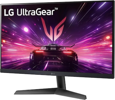 إل جي شاشة العاب الترا جير 24GS60F 24 انش 1080P 180Hz وقت استجابة 1 مللي ثانية HDR 10 انفيديا جي سينك وAMD فري توفير ذكي للطاقة منفذ عرض HDMI أسود