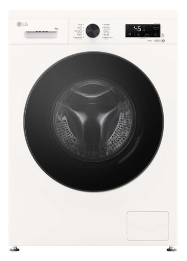 LG Washing Machine Front Load 9KG, 6 Motion DD, Steam, ThinQ&trade; (Wi-Fi), White