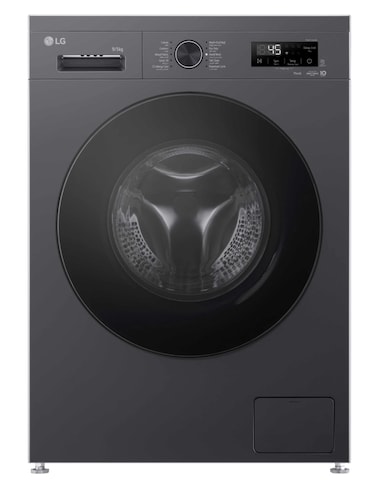 LG Washing Machine Front Load WD 9/5 KG, 6 Motion DD, Steam, ThinQ&trade; (Wi-Fi), Black