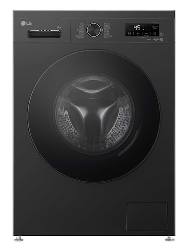 LG Washing Machine Front Load 9KG, 6 Motion DD, Steam, ThinQ&trade; (Wi-Fi), Black