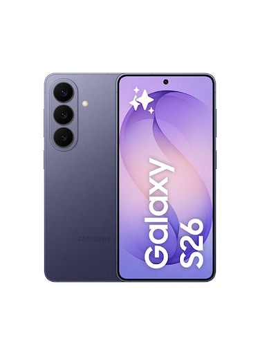 سامسونج جالاكسي S26 ذات شريحتين كوبالت بنفسجتين 12 جيجابايت رام 256 جيجابايت 5G - نسخة الشرق أوسطية