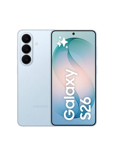 سامسونج جالاكسي S26 ذات شريحتين مزدوجتين، أزرق سماوي 12GB رام 12GB و256GB 5G - نسخة الشرق أوسطية