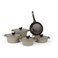 9-Piece Korean Granite Cookware Set, Dark Beige