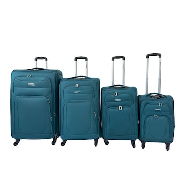 VIPTOUR 4 Piece Softside Spinner 4 Wheels Fabric Trolley Luggage With Number Lock 20/24/28/32 Inches, VT-TR512