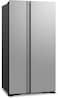 Hitachi Side By Side 2Door Refrigerator, 595L, 21 Cu, R-S800PS0GS, Dual Fan Cooling, Tempered Glass Shelves, Touch Screen Controller, Glass Silver (Installation Not Included)