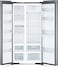 Hitachi Side By Side 2Door Refrigerator, 595L, 21 Cu, R-S800PS0GS, Dual Fan Cooling, Tempered Glass Shelves, Touch Screen Controller, Glass Silver (Installation Not Included)