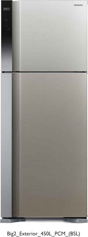 Hitachi Double Door Refrigerator, 450 Liter Capacity, Silver(Installation Not Included)
