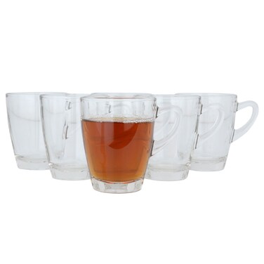 Alsaif Gallery Kenya Tea Set Glass Mug 320ml 6 Pieces