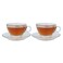 Cafe Saif Gallery Latte Cup Set, 260 ml, with Saucer, 4 Pieces - Clear