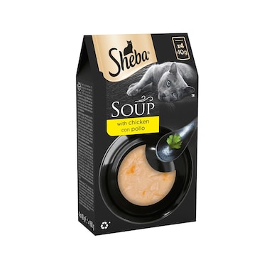 Sheba Classics Soup with Chicken Fillets Cat Food Pouches - 4 x 40 g