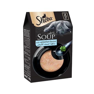 Sheba Classics Soup with White Fish Cat Food Pouches - 4 x 40 g