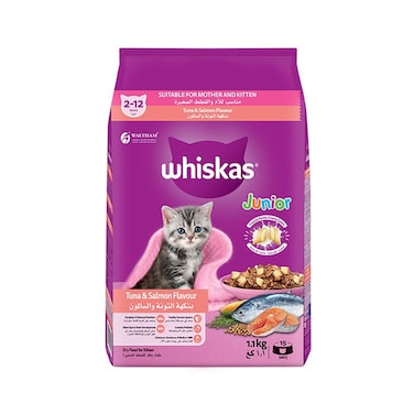 Whiskas Junior Tuna and Salmon Dry Kitten Food - 1.1 kg