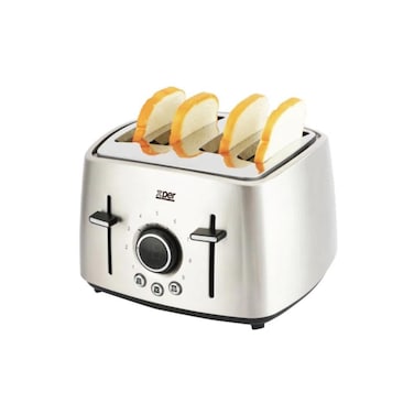 XPER XPTO-888 4 Slice 1600W 9 Settings Steel Toaster