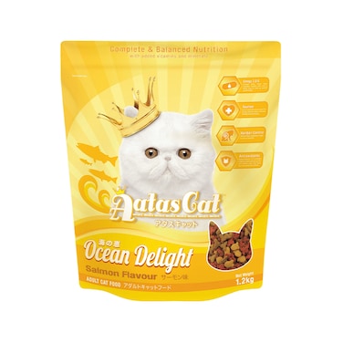 طعام جاف أوشن ديلايت بنكهة السلمون للقطط البالغة  من أتاس كات - 1.2 كجم