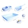 Pawise Kitty Starter Kit Blue, Set of 4 Items
