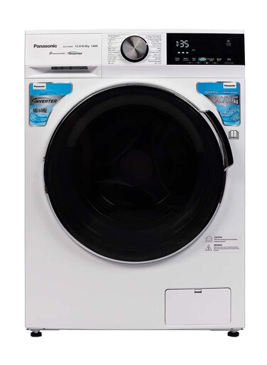 Panasonic Front Load Washer Dryer Combo 12/8 kg Inverter ,1400 RPM- White , NA-S128M4WSA  (Installation Not Included)