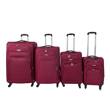 VIPTOUR 4 Piece Softside Spinner 4 Wheels Fabric Trolley Luggage With Number Lock 20/24/28/32 Inches, VT-TR512