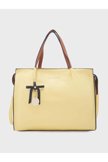 Tiera حقيبة نسائية ساتشل كبيرة صفراء