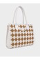 Checker Women's Bag Satchel Medium Cream