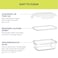 Multipurpose Klip n Store Rectangular Glass Container1.52 L   Oven, Microwave &amp; Freezer Safe
