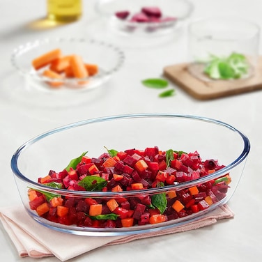 طبق خبز مستطيل متعدد الاستخدامات 1.6 لتر   مثالي للجولاب جامون، راسمالاي، رسغولا، الباستا والحلوى   آمن للاستخدام في الفرن والمايكروويف والفريزر