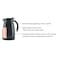 Insulated Stainless Steel Tea and Coffee Vacuum Thermos Flask, Black, 1L