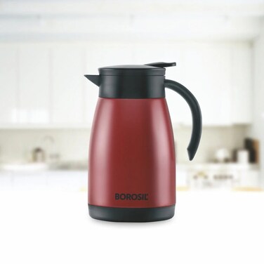 Insulated Stainless Steel Tea and Coffee Vacuum Thermos Flask, Red, 1.5L