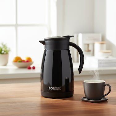 Insulated Stainless Steel Tea and Coffee Vacuum Thermos Flask 1.5 Liter-Black