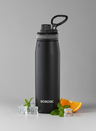 Stainless Steel Vacuum Insulated Water Bottle Black, 600ml