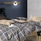 Cotton Floral Comforter Sets, Fits 160 x 200 cm Queen Size Bed, 5 Pcs, 100% Cotton 200 Thread Count, With Removable Filling, Dark Grey