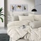 Cotton Floral Comforter Sets, Fits 120 x 200 cm Single Size Bed, 5 Pcs, 100% Cotton 200 Thread Count, With Removable Filling, Camel