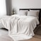 Lightweight Velvet Blanket, 350GSM, Double Size 260 x 240 cm, Extra Soft All Season Fleece Blanket, Bed And Sofa Blanket, Silver Grey