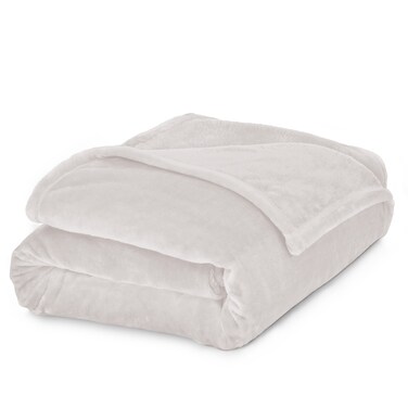 بطانية مخمل خفيفه بمقاس مفرد، 350 جم/متر مربع، 230 × 170 سم، صوف إضافي فائق النعومة لجميع فصول السنة، تستخدم كغطاء للسرير والأَرِيكَة، فضي رمادي