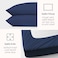 مفرش مضغوط مفرد من المايكروفايبر، يناسب سرير بحجم 120 × 200 سم، 3 قطع، أزرق داكن