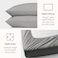 3Piece Microfiber Bedspread Set, Fits 160 x 200 cm Queen Size Bed, Queen Size Compressed Comforter Set,Grey