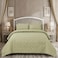 4Piece Microfiber Bedspread Set, Fits 200 x 200 cm Double Size Bed, King Size Compressed Comforter Set,Light Green