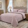 مفرش مضغوط مزدوج من المايكروفايبر، يناسب سرير بحجم 200 × 200 سم، 4 قطع، وردي بنفسجي