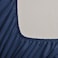 Queen Microfiber Sheet Set, Queen Size 3 Pieces, Hotel Stripes Design, Dark Blue