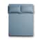 Single Microfiber Sheet Set,  Single Size 2 Pieces, Hotel Stripes Design, Lake Blue
