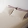 Single Microfiber Sheet Set,  Single Size 2 Pieces, Hotel Stripes Design, Light Grey