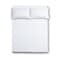 Queen Microfiber Sheet Set, Queen Size 3 Pieces, Hotel Stripes Design, White