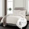 Cotton Hotel Comforter Sets, Fits 120 cm x 200 cm Size Bed, 5 Pcs Single Size, With Removable Filling, 100% Cotton, 240 Thread Count, Hotel Stripe Pattern, Cream