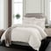 Cotton Hotel Comforter Sets, Fits 120 cm x 200 cm Size Bed, 5 Pcs Single Size, With Removable Filling, 100% Cotton, 240 Thread Count, Hotel Stripe Pattern, Cream