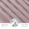 Cotton Hotel Comforter Sets, Fits 120 cm x 200 cm Size Bed, 5 Pcs Single Size, With Removable Filling, 100% Cotton, 240 Thread Count, Hotel Stripe Pattern, Purple Pink
